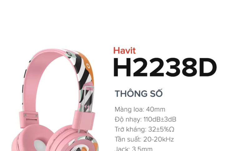 Havit H2238d Foldable Colourful Music Headphone